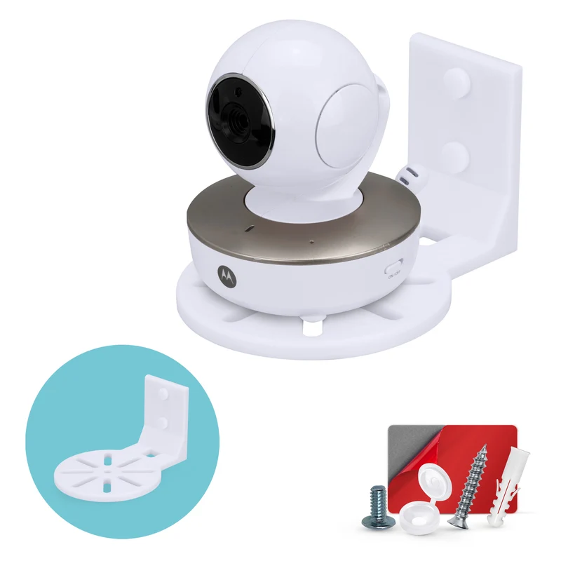 Supporto adesivo da parete per baby monitor e telecamere di sicurezza, compatibile con Eufy, Wyze, Nanit, Infant Optics, Blink, TP Link, Kasa, Ring e altri marchi. Staffa di sicurezza facile da installare (W06)