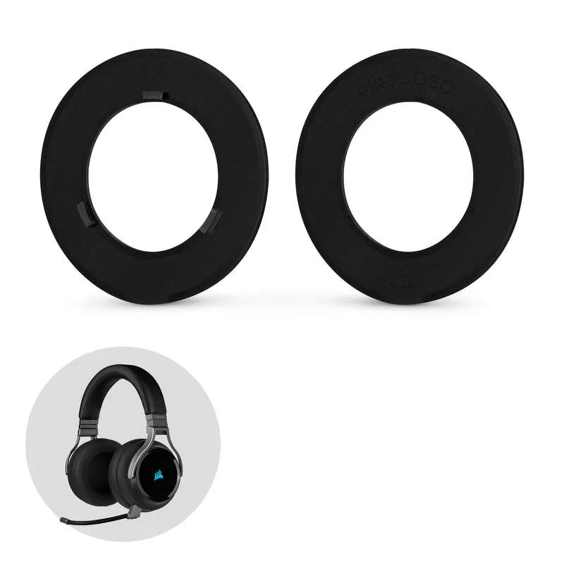 Anello adattatore per cuscinetti auricolari per cuffie da gioco wireless Corsair Virtuoso RGB - da utilizzare con cuscinetti auricolari rotondi di ricambio Brainwavz da 100 mm