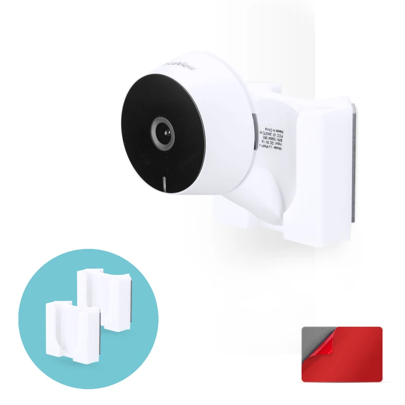 Supporto da parete ad angolo per telecamera per interni LaView LV-PWF1 1080P HD, staffa adesiva per supporto telecamera di sicurezza, riduzione di punti ciechi e disordine, adesivo e avvitabile