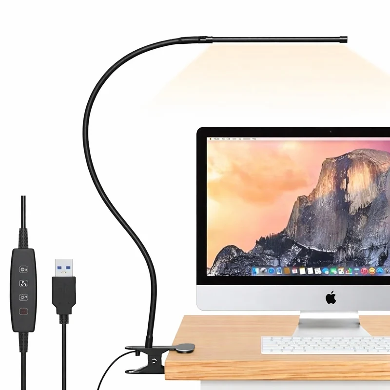 Miomu Lámpara LED con Brazo Flexible y Clip
