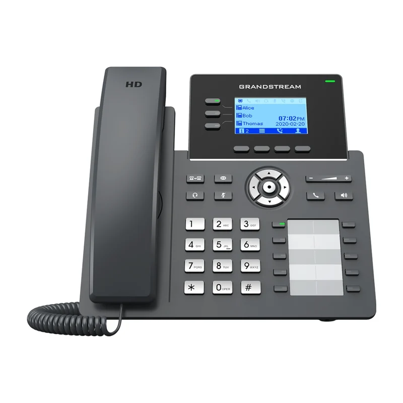 Grandstream Teléfono IP Empresarial con 3 Líneas, 6 SIP y 10 BLF, GRP2604P