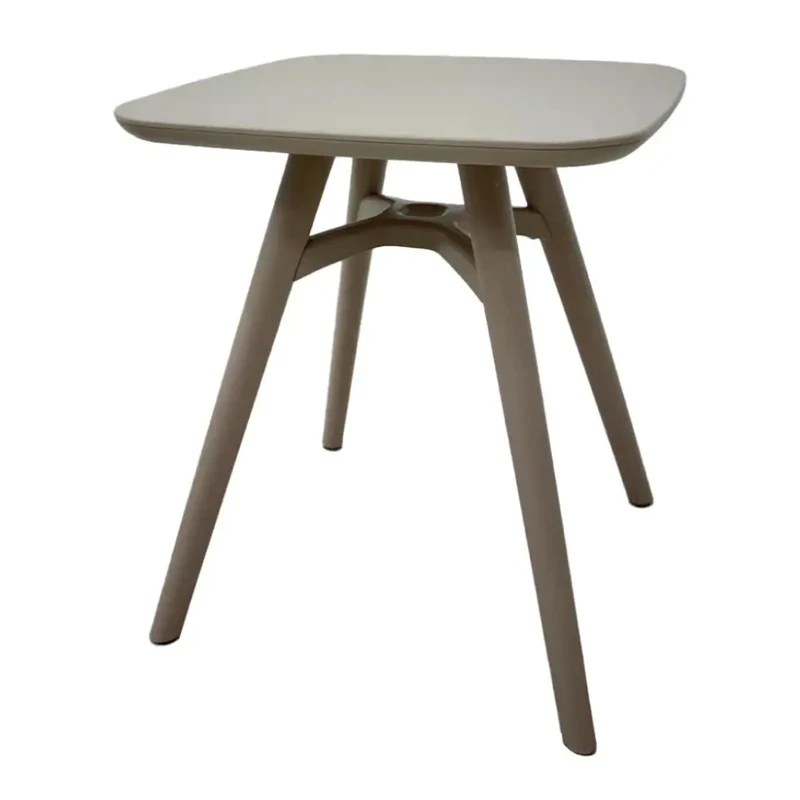 Tokoa Mesa para Comedor Plástica Cuadrada Taupe (EX-7176)