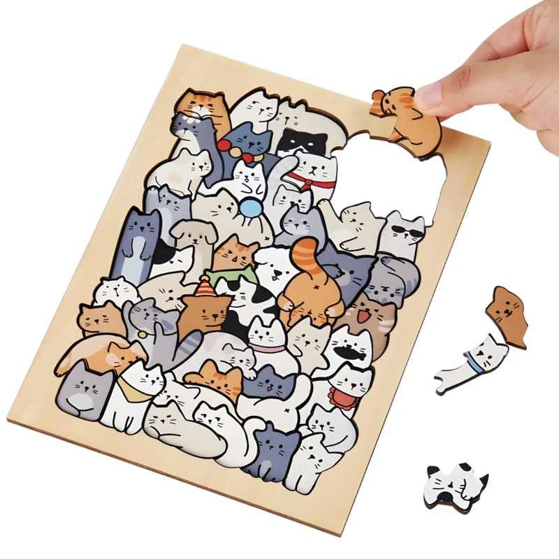 Miomu Juego Rompecabezas para Niños, 50 Gatitos Tiernos
