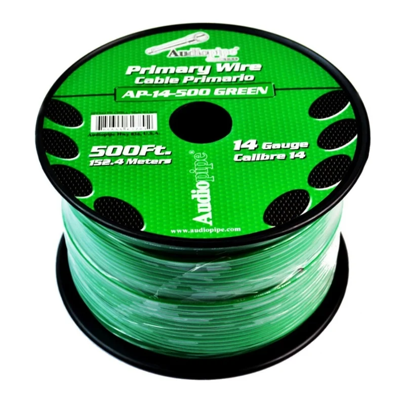 Audiopipe Carrucha de Cable Primary Wire Calibre 14, 152.4 m