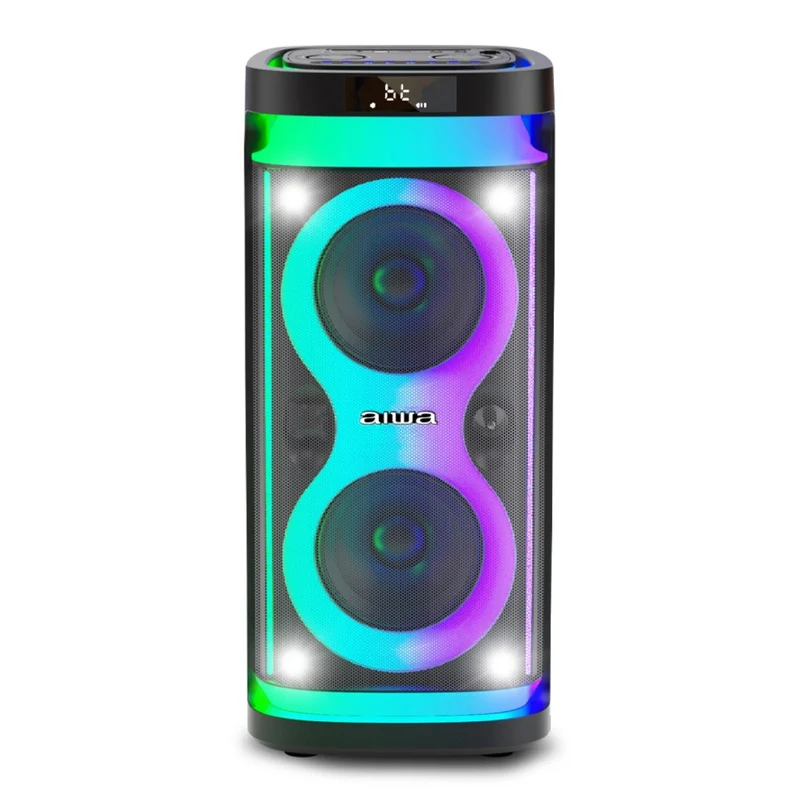 Aiwa Parlante Inalámbrico Portátil 600W con Luz, AWPOH4D