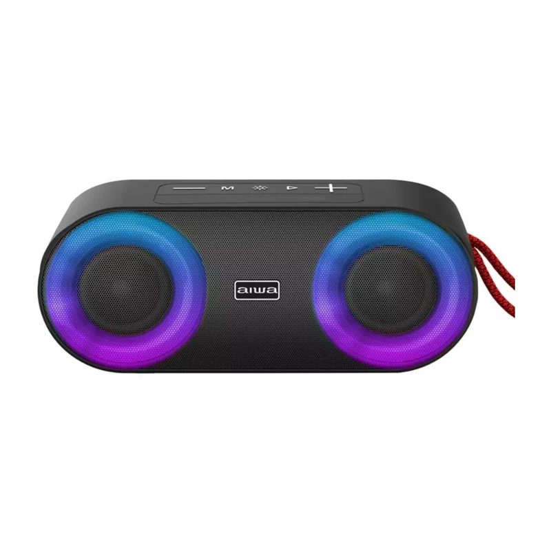 Aiwa Parlante Inalámbrico Portátil BT 20W con Luz, AWSJ215