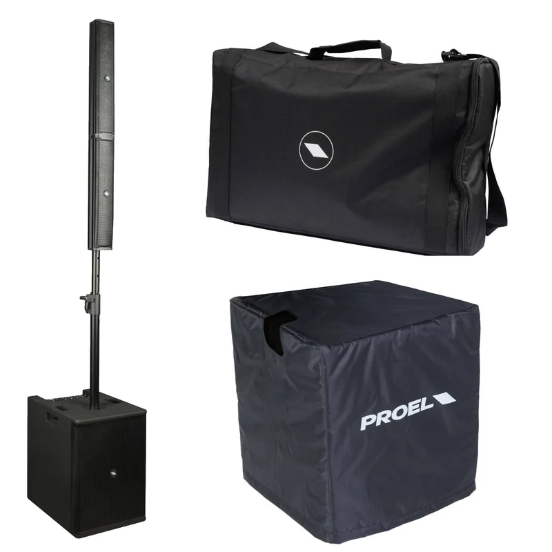 Proel SESSION700 Sistema audio colonna 3V 1400W. Blueth. App x Android iOS+Cover