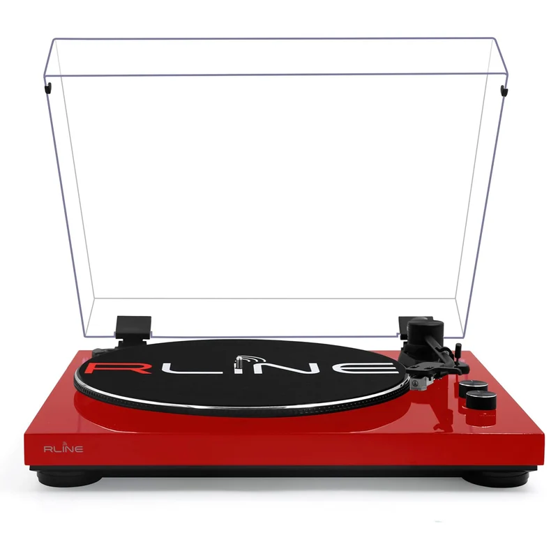 RLINE RLTN11GR Giradischi a cinghia con modulo Bluetooth, Rosso Lucido