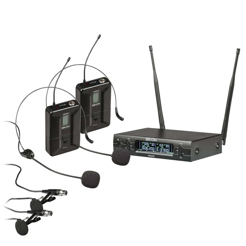 EIKON WM900DH DUAL UHF A:512-568MHz 2 Mic Pro Wirel. Archet. x canto e present.