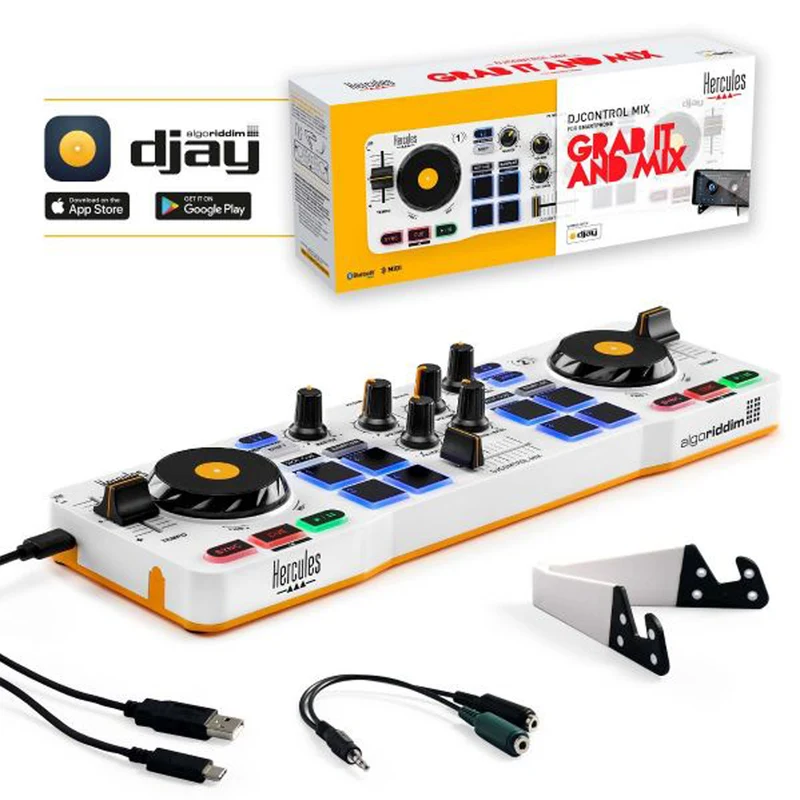 Hercules DjControl Mix controller DJ x smartphone iOS Android