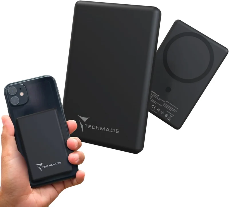 TECHMADE POWERBANK SLIM 7.9MM WIRELESS MAGNETICO 5000mah