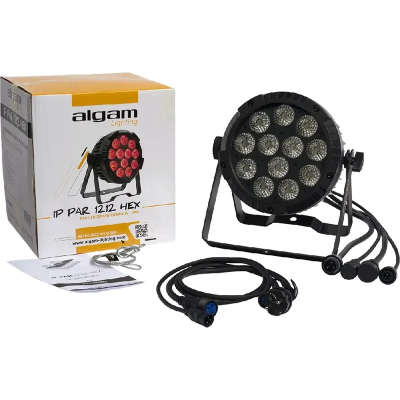 Algam Lighting IP-PAR-1212-HEX Par Led 12x12W RGBWA+UV IP65