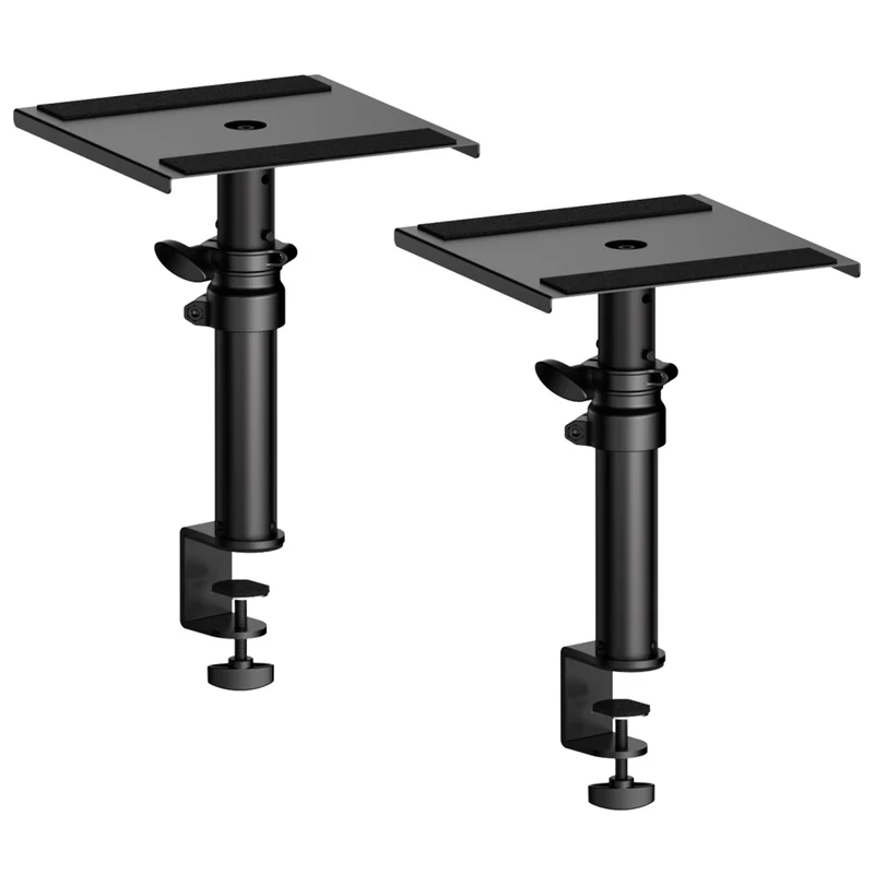 Proel KP800C Coppia Supporto da tavolo per monitor audio da studio, Nero Opaco