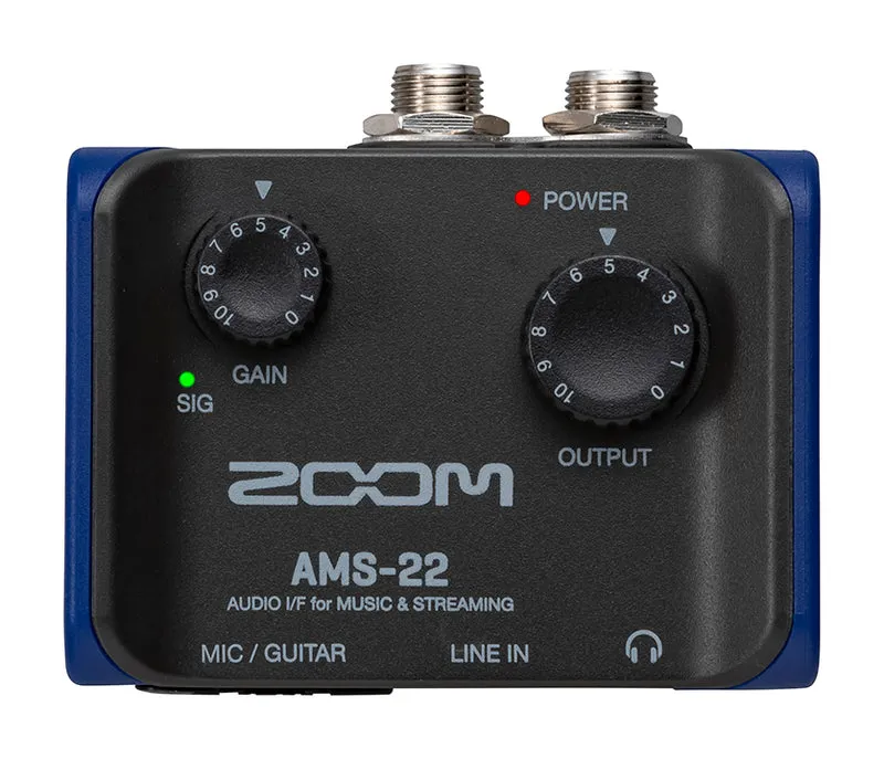 Zoom AMS-22 Interfaccia audio per registrazione e streaming 2-In 2-Out