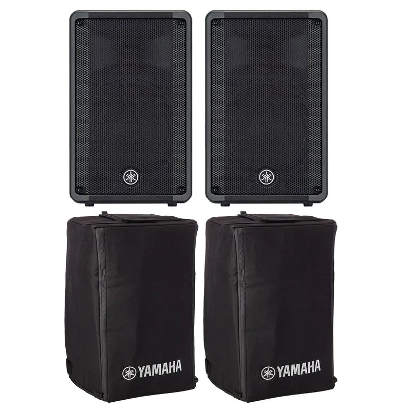 Yamaha DBR15 Coppia Cassa Attiva da 1000w Picco + SPCVR-1501 Coppia Cover, Nero