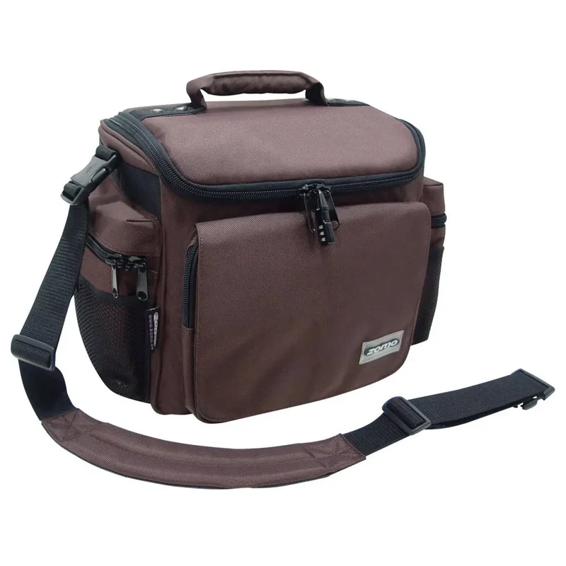 Zomo DJ-TANK Borsa trasporto x circa 70 Vinili + borsa porta CD x 24 CD, Marrone