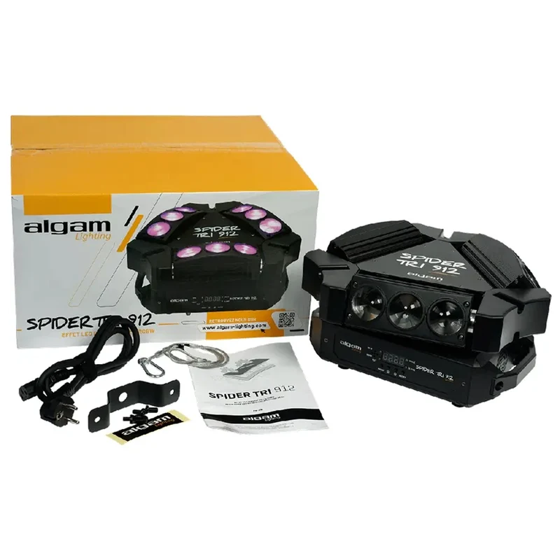 Algam Lighting SPIDER-TRI-912 con 3 Mini Barre Motorizzate Beam Led 9x12W RGBW