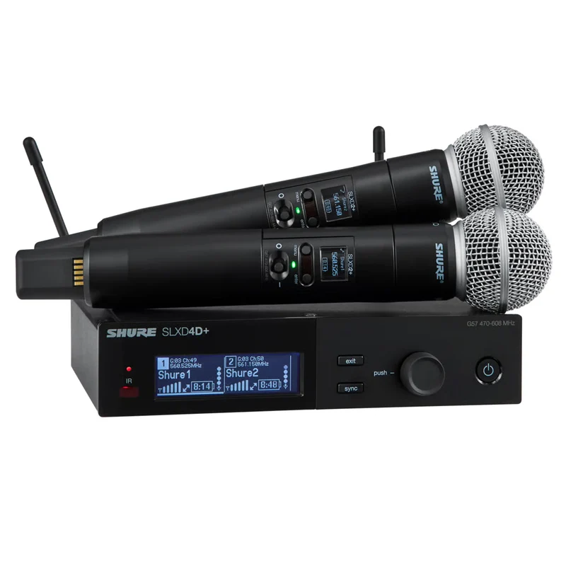 Shure SLXD24D+E-58-G65 Freq 470-606MHz Sist. Mic. Wireless+2 palmare dinam. SM58