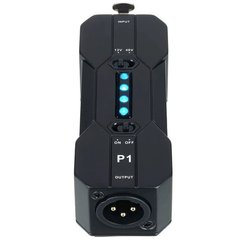 XVive P1 Alimentatore Phantom Portatile per microfono a condensatore, Nero