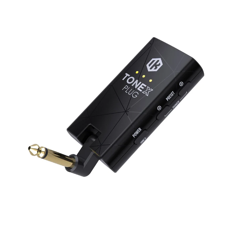 IK Multimedia TONEX PLUG Mini Amp x cuffia, portatile per Chitarra e Basso, Nero