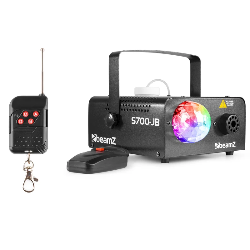 Beamz S700-JB Macchina del Fumo 2 in 1 combinata con sfera gelatina a LED, Nero