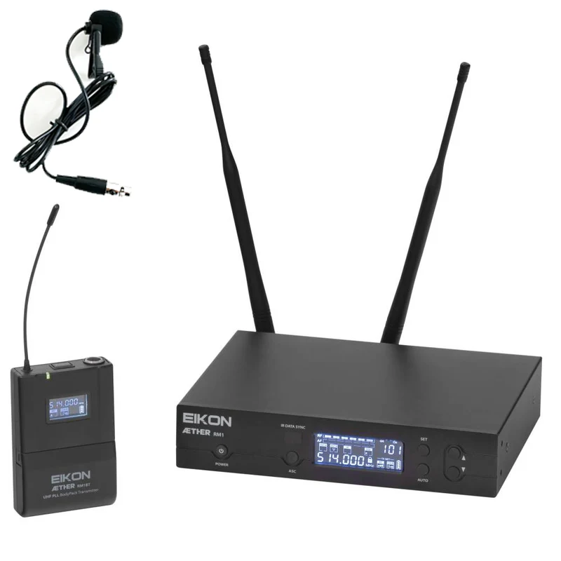 EIKON AETHER RM1HD Sist. Micr. Wirel. UHF Mic Laval. Fr 823-832/863-865MHz