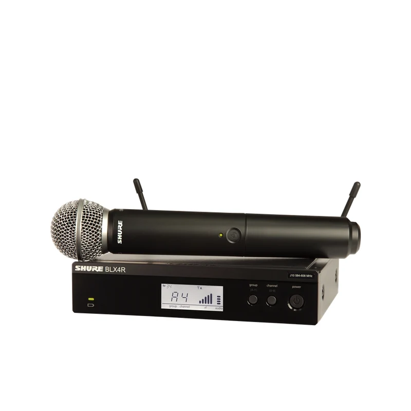 Shure BLX24RE-SM58-M17 Sistema microfonico wireless x rack Palmare Pro SM58 Nero