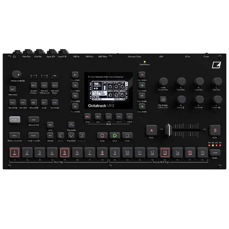 Elektron OCTATRACK MKII BLACK Campionatore dinamico a 8 Tracce con 4 In e 4 Out