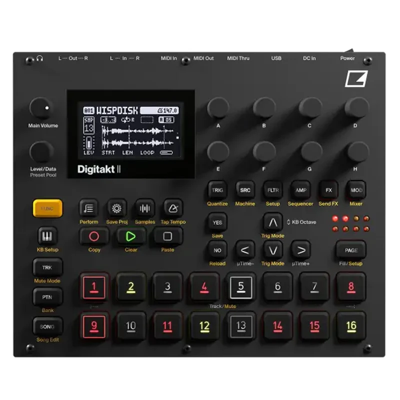 Elektron DIGTAKT II Groovebox Dig. e Campionatore Stereo 16Trk St./Mono o MIDI