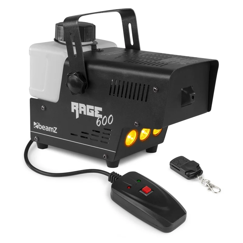 Beamz Rage 600LED Smoke Machine Fumo 600w + Led colore Ambra 1w + telecomando