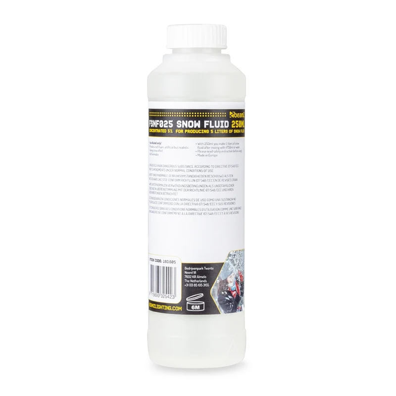 Beamz FSNF025 Snow Fluid concentrate 5% 250 ml HQ x prod. 5LT x neve artificiale