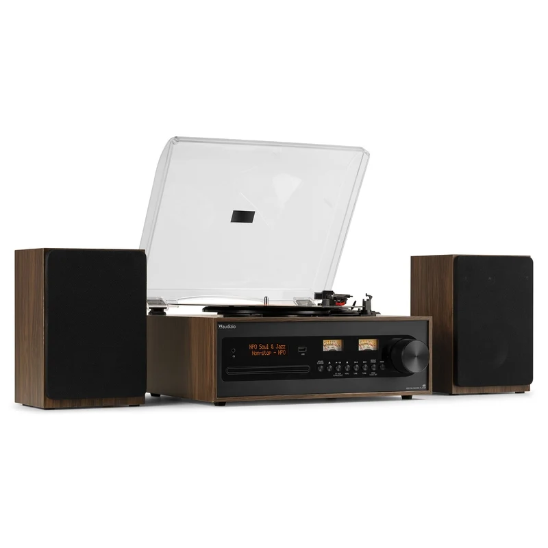 Audizio (102.195) Boston Record Player Set with Speak.Girad.+lettoreCD+USBMp3+BT