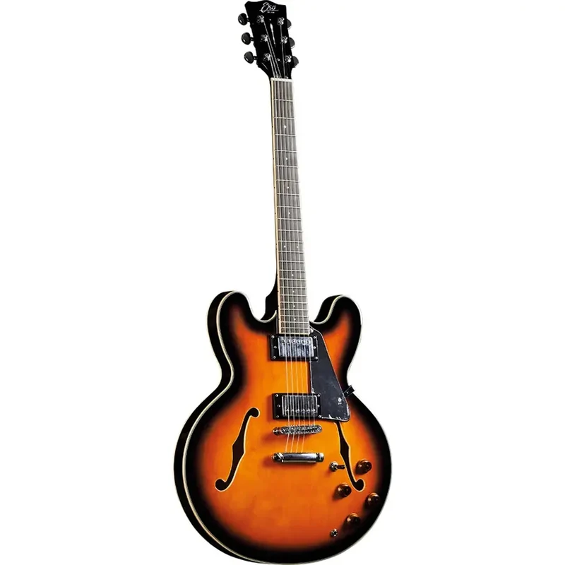 Eko FUSION SUNBURST Chitarra semiacustica 22T con 2 pickup humbucker, Sunburst