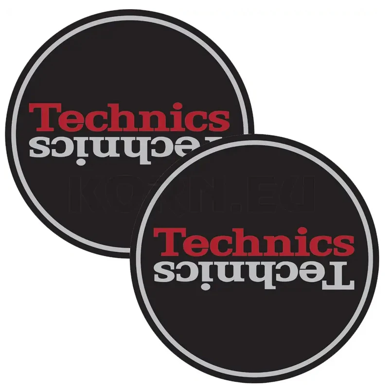 Magma TECHNICS DUPLEX 2 Coppia Feltri x giradischi Dj fondo nero Logo Technics