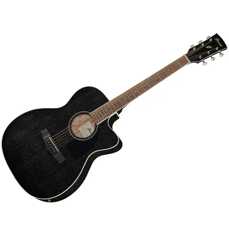 Ibanez PC14MHCE-WK WEATHERED BLACK OPEN PORE Chitarra Elettroacustica Cutaway