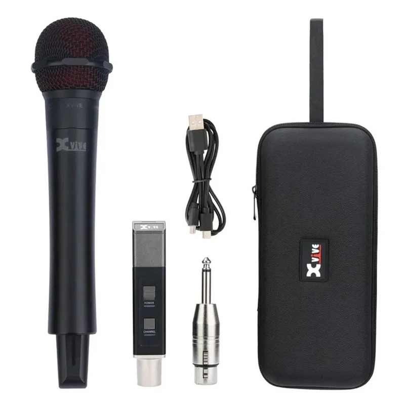 Xvive M5 Sistema Microfono Wireless Pro Palmare con Capsule Intercambiabili Nero