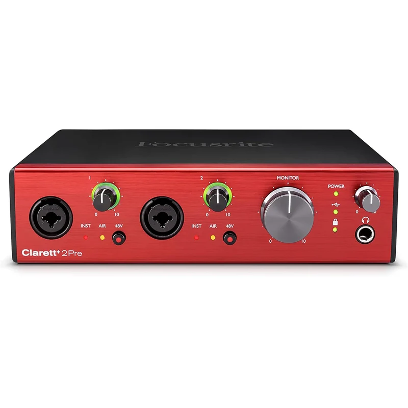 Focusrite Clarett+ 2Pre Interf. Audio compatta USB MIDI OPTICAL con 2In e 4Out