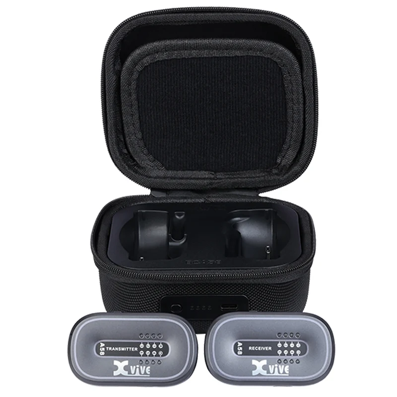 Xvive AC58 Sistema Wireless per Chitarra Basso A58 + Custodia di Ricarica BCA58