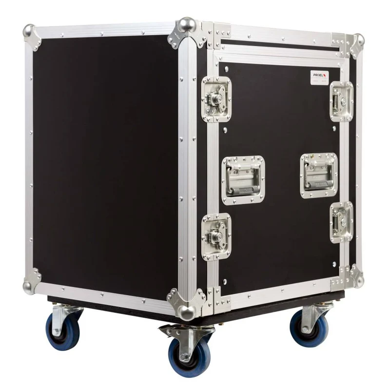 Proel SA12BLKM FlightCase custodia combo rack 19' a 10 u. regolabile in altezza