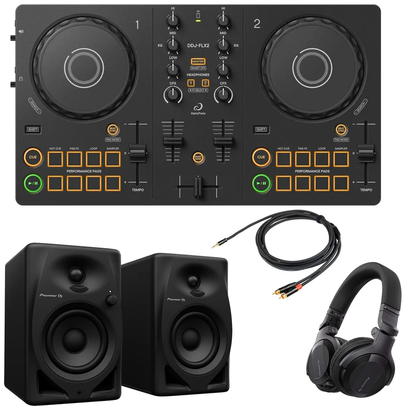 AlphaTheta DDJ-FLX2 Controller Dj 2C x rekordbox +2 DM-40D+HDJ-CUE1+CHLP215LU3