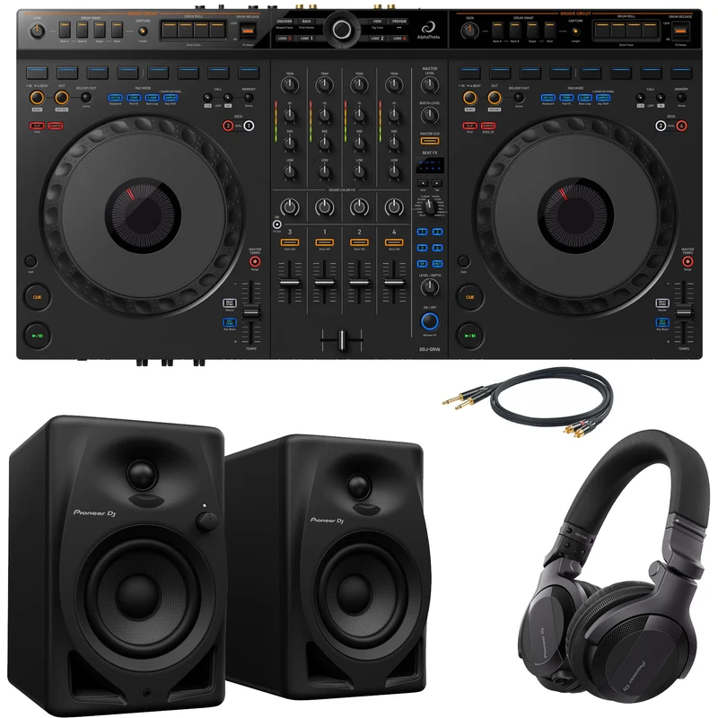 AlphaTheta DDJ-GRV6 Controller Dj x Rek/SeratoDJPro+2 DM-40D+HDJ-CUE1+CHLP310LU3