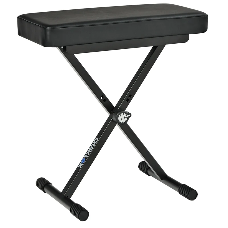 Quik Lok BX8 Panchetta Serie Basic per piano o tastiera cuscino imbottito, Nero