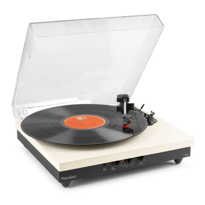 Audizio RP113C (102.064) Giradischi rivest. pelle, Wirel. Bluetooth USB e Casse