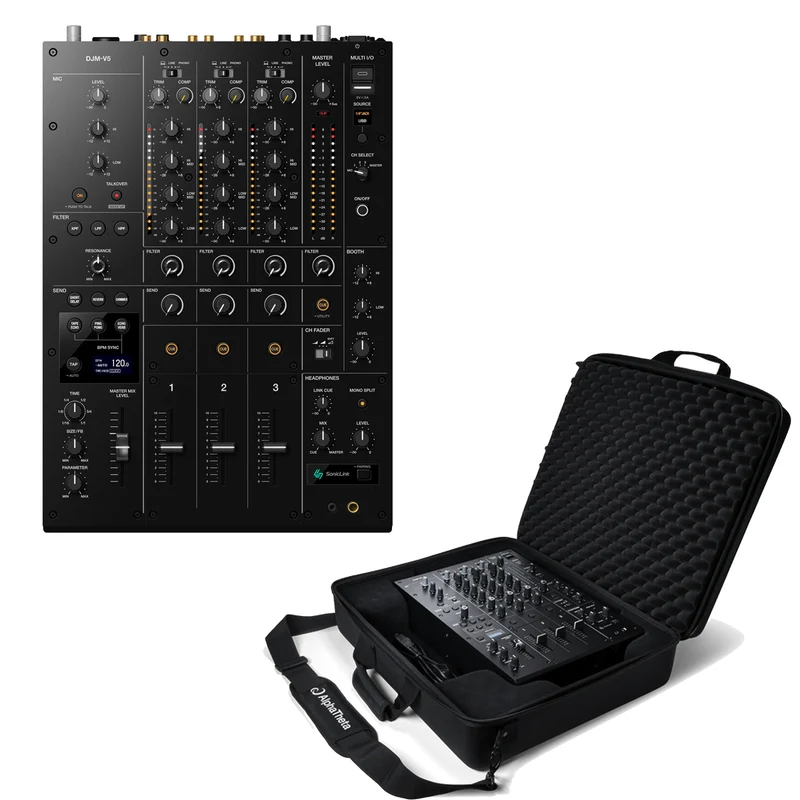 AlphaTheta DJM-V5 Mixer Dj Pro 3C + equalizz. filtri Send FX + DJC-V5 BAG Borsa