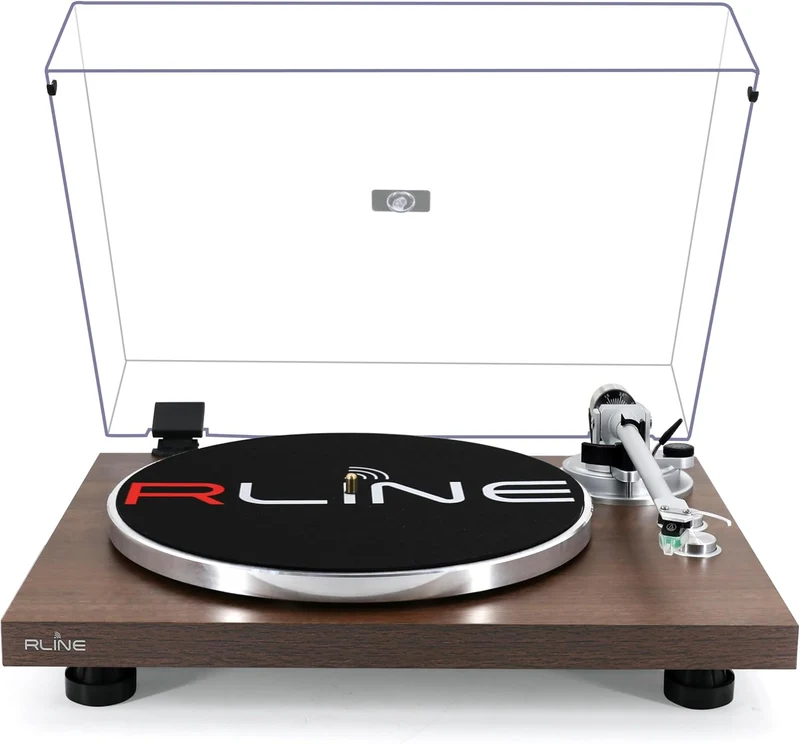 RLINE RLTN22MWLN Giradischi a cinghia con Bluetooth e output Phono/Line, Noce