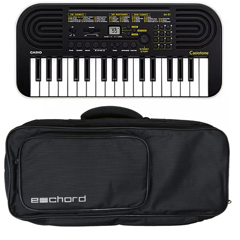 Casio SA-51 Mini Tastiera 32 tasti + Echord B-37 Borsa Custodia x tastiera