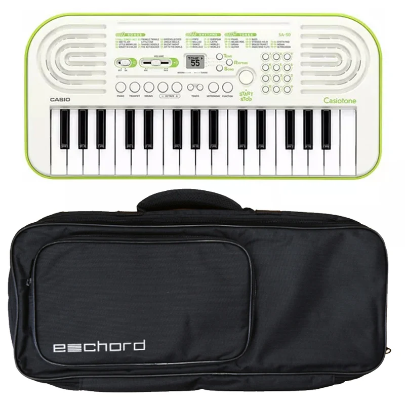 Casio SA-50 Mini Tastiera 32 tasti + E-chord B-37 Borsa Custodia x tastiera