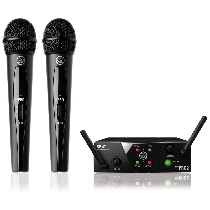 AKG WMS40 Mini 2Vocal US45A/C (660.700/662.300MHz) Sistema 2mic wireless palmare