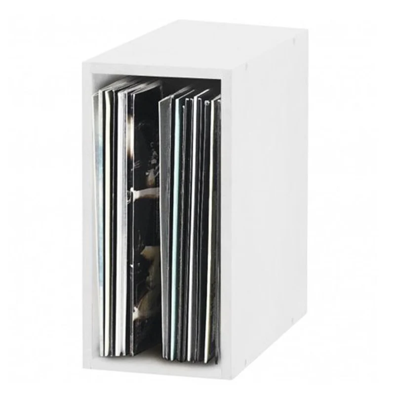 Glorious RECORD BOX 55 WHITE Raccoglitore MDF x 110 vinili 12" impilabile Bianco