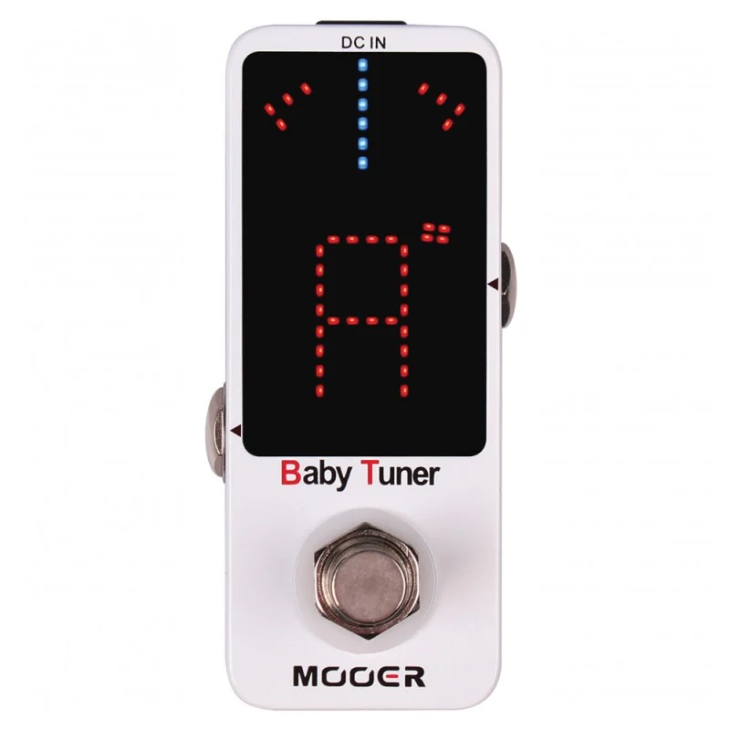 Mooer BABY TUNER WHITE Micropedale accordatore x strumenti elettrici elettroac.